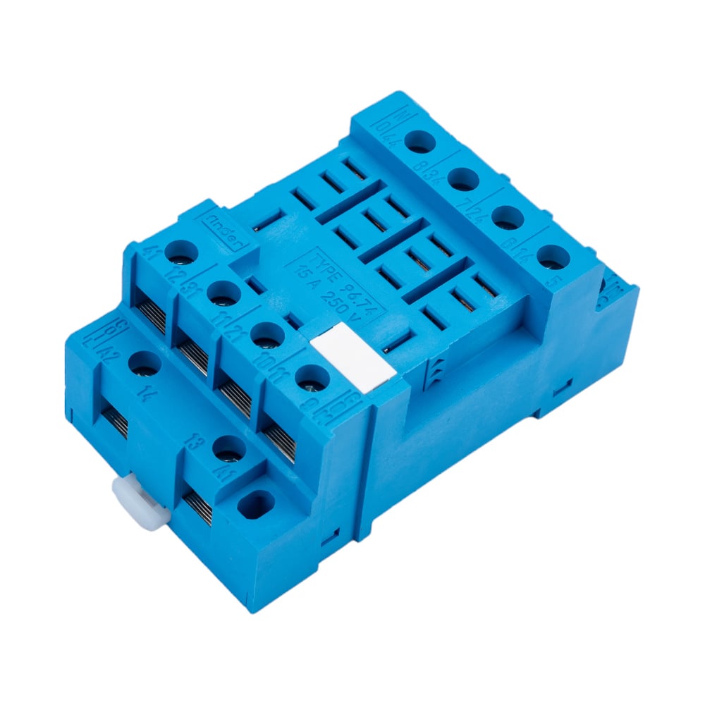 Розетка Finder для реле 56.34 и модуля 99.01, с комб конт., с метал ...