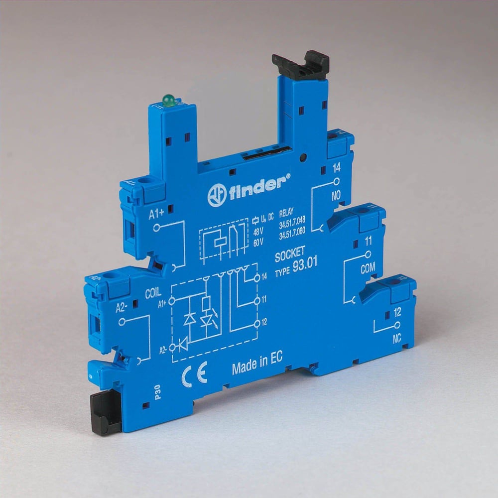 Розетка Finder с винт. клеммами, с зажим. клетью, для реле 34 серии ...