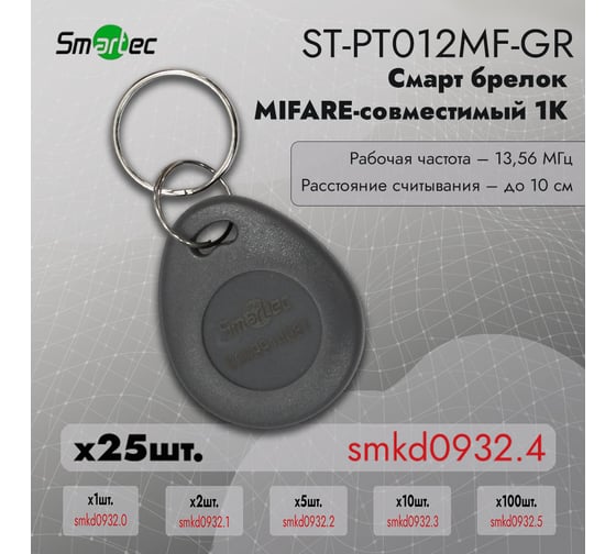 Идентификатор Smartec ST-PT012MF-GR (25шт) smkd0932.4
