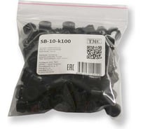 Втулка с защелкой WEYER SB-10-k100 - полиамид, цвет черный, нар. 9,5 мм, -30C-+100C, комплект-100 шт. WE4800200-100