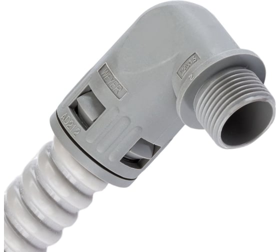 Муфта для гофрированных труб - коннектор угловой, WEYER WQW-P09G/AD13.0 - нар. PG09 WE1703400
