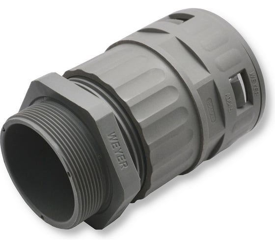 Муфта для гофрированных труб - коннектор прямой, WEYER WQGZ-M50G/AD54.5 - нар. M50x1.5 WE0501300 1