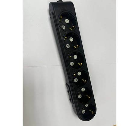 Колодка нового поколения MAKEL 6 ГНЕЗД С ЗАЩИТОЙ ОТ ДЕТЕЙ С/З C МОНТАЖНЫМ АППАРАТОМ ЧЕРНЫЙ N6210100