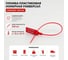 Пломбы ОФИСМАГ пластиковые, номерные, УНИВЕРСАЛ, самофиксирующиеся, длина 320 мм, красные, комплект 1000шт 600806 3