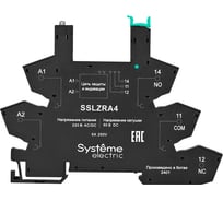 Розетка Systeme Electric 230В AC/DC для реле интерфейсного 60В DC, push-in зажим SSLZRA4