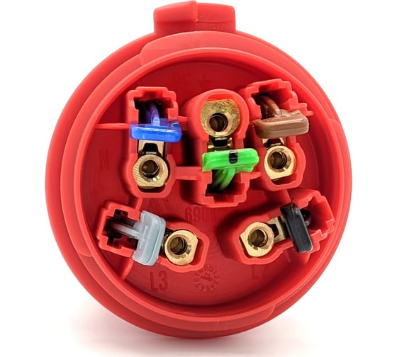 Кабельная вилка Bals 16А 5р 400В 6h IP44 Quick-Connect 1 шт. 2136-b
