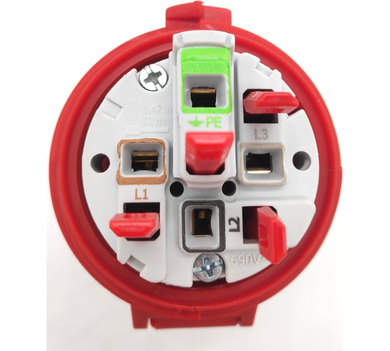 Кабельная розетка Bals 32A, 4p, 6h, 400V, IP44, Quick-Connect 1 шт. 3142-b