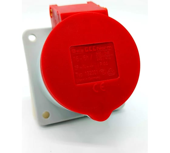 Встраиваемая розетка Bals 16A, 5р, 6h, 400V, IP44, Quick-Connect 1 шт. 132001-b