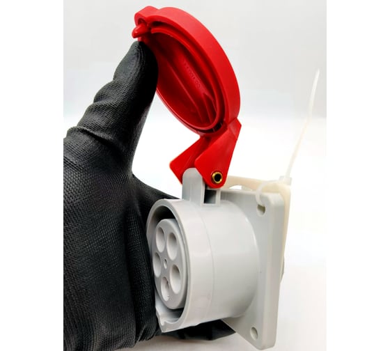 Встраиваемая розетка Bals 16A, 5р, 6h, 400V, IP44, Quick-Connect 1 шт. 132001-b