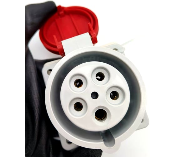 Встраиваемая розетка Bals 16A, 5р, 6h, 400V, IP44, Quick-Connect 1 шт. 132001-b