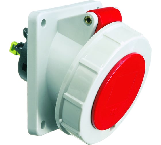 Встраиваемая наклонная розетка Bals 32А 5р 400в 6h IP67 85х85 QC 1 шт. 12824-b