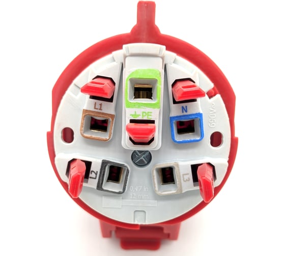 Настенная розетка Bals 32А 5р 400В IP44 92х94 QC 1 шт. 112002-b