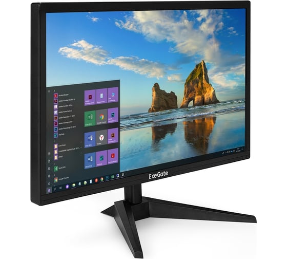 Монитор ExeGate 21.5" EB2200A VA LED Grade A+, FHD, 1920x1080 75Гц, 16:9, 200cd/m2, 3000:1, 170/160, 5ms, D-Sub, HDMI, Flicker-free, Low Blue Light 297376 1