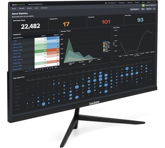 Монитор безрамочный ExeGate 27" ProSmart EZ2707TA IPS LED Grade A+, FHD, 1920x1080 75Гц, 16:9, 250cd/m2, 1000:1, 178/178, 5ms, D-Sub, HDMI, с аудио выходом 297649 1
