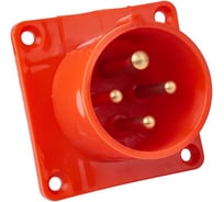 Вилка панельная для скрытой установки HLT 614 3Р+РЕ 16А 380В IP44 (10шт./уп.) 083-03-62