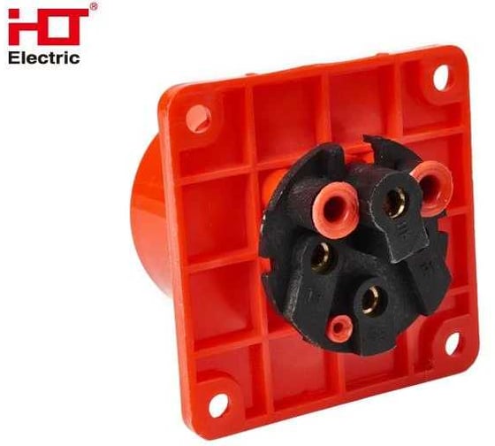Вилка панельная для скрытой установки HLT 614 3Р+РЕ 16А 380В IP44 (10шт./уп.) 083-03-62
