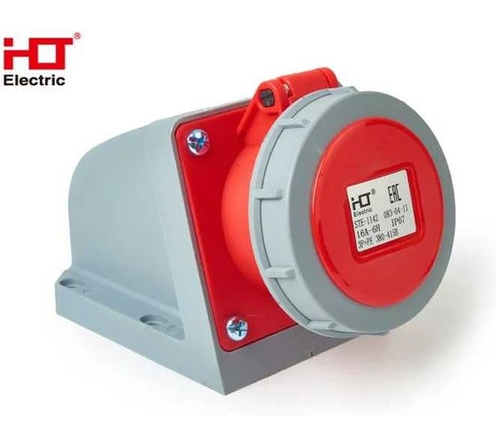 Розетка наружной установки HLT 1142 16А 3Р+РЕ 380В -415B IP67 (10шт./уп.) 083-04-11