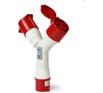 Розетка двухлучевая HLT 1012-214 3Р+РЕ 16А 380В IP44 (5шт./уп.) 083-03-68