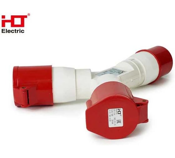 Розетка двухлучевая HLT 1012-214 3Р+РЕ 16А 380В IP44 (5шт./уп.) 083-03-68