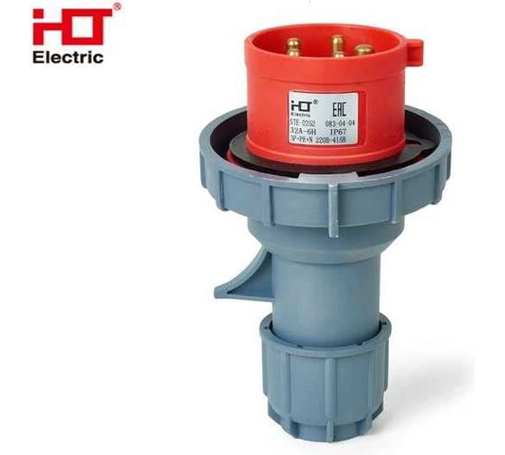 Вилка HLT кабельная 0252 32А 3Р+РЕ+N 220В-415B IP67 (10шт./уп.) 083-04-04