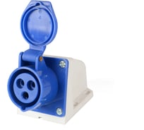 Розетка HLT 113 стационарная 2Р+РЕ 16А 230В IP44 (10шт./уп.) 083-03-11