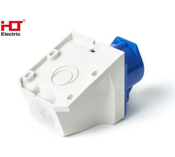 Розетка HLT 113 стационарная 2Р+РЕ 16А 230В IP44 (10шт./уп.) 083-03-11