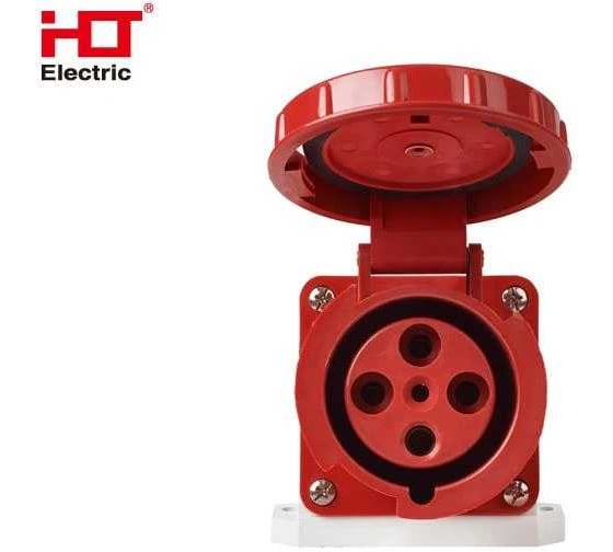 Розетка HLT 134 стационарная 3Р+РЕ 63А 380В IP54 (2шт./уп.) 083-03-18