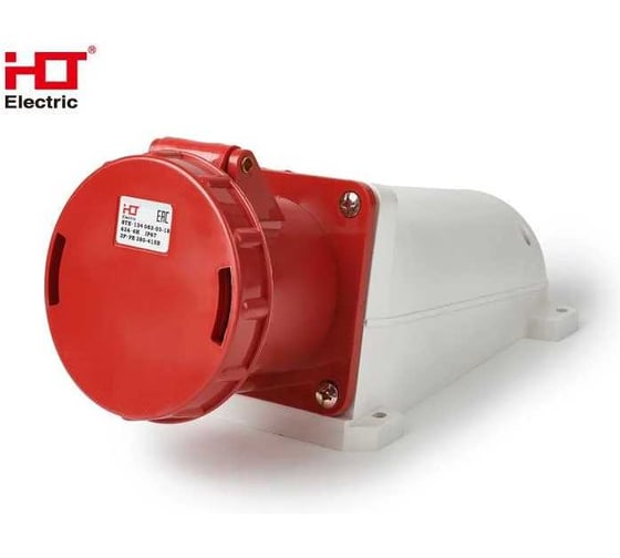 Розетка HLT 134 стационарная 3Р+РЕ 63А 380В IP54 (2шт./уп.) 083-03-18
