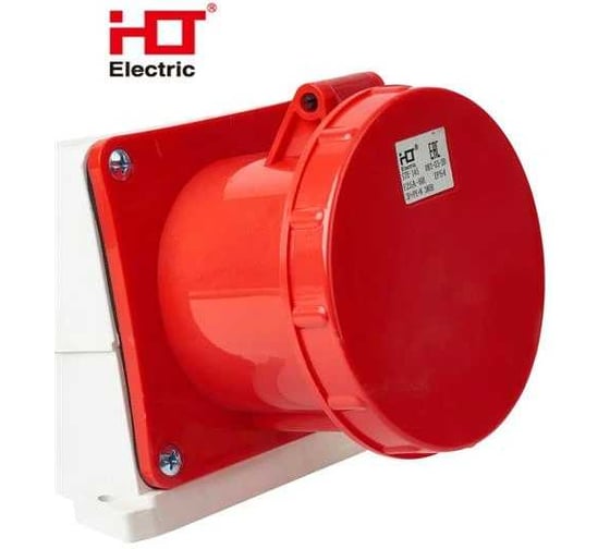 Розетка HLT 145 стационарная 3Р+РЕ+N 125А 380В IP54 (2шт./уп.) 083-03-20