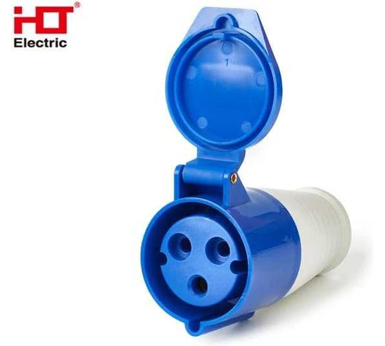 Розетка HLT 223 переносная 2Р+РЕ 32А 230В IP44 (10шт./уп.) 083-03-24
