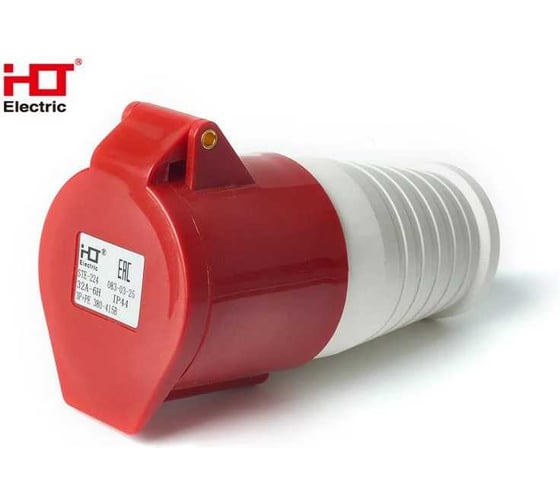 Розетка HLT 224 переносная 3Р+РЕ 32А 380В IP44 (10шт./уп.) 083-03-25