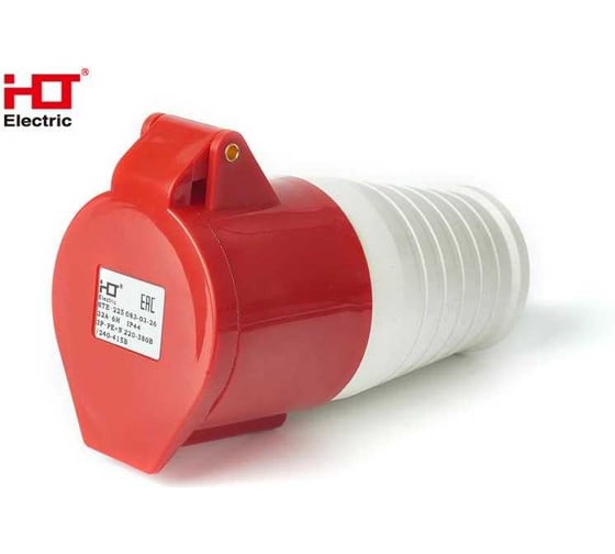 Розетка HLT 225 переносная 3Р+РЕ+N 32А 380В IP44 (10шт./уп.) 083-03-26