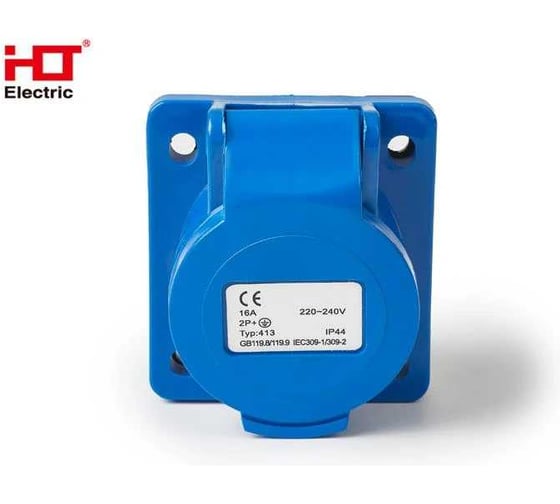 Розетка HLT 413 скрытая 2Р+РЕ 16А 230В IP44 (10шт./уп.) 083-03-30