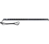 Блок распределения питания REXANT для 19 шкафов, верт, 10 розеток СЕЕ 7/4, 10 розеток C13, 16А, автомат защиты, алюм корп, шнур 2м, вилка СЕЕ 7/7 04-0202-2