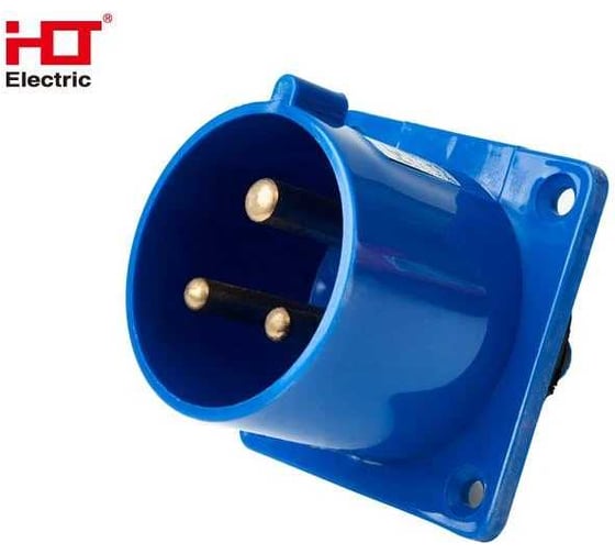 Вилка панельная для скрытой установки HLT 613 2Р+РЕ 16А 230В IP44 (10шт./уп.) 083-03-61