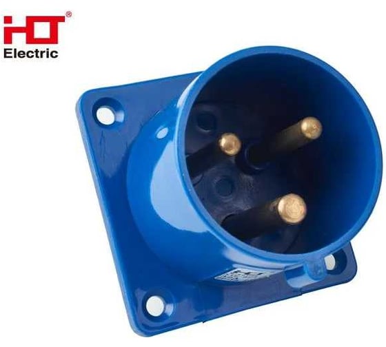 Вилка панельная для скрытой установки HLT 613 2Р+РЕ 16А 230В IP44 (10шт./уп.) 083-03-61