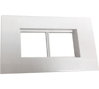 Суппорт с рамкой LANMASTER для короба 120х50 мм, 45х90 мм, белый LAN-CT120-F45x90-WH