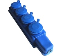 Розетка 4-хместная ООО "ОПТИКОМ ЭЛЕКТРИК" РП 16-432 штепсельная, переносная, с заземляющим контактом, брызгозащищенная, синяя 400200.00151.с