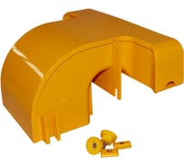 Кабельный спуск LANMASTER под лоток 120 мм, с крышкой, желтый LAN-OT120-OB