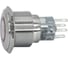 Электротехник GQ22-L-11E/R/220V/S, металл, красный, 1C1NO1NC, цилиндр с подсветкой 220В AC/DC, d22мм, IP65, выключатель кнопочный ET020094 2