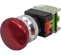 Выключатель кнопочный Электротехник ВК30-M11MB/R/P, красный, 1НО и 1НЗ, гриб без фиксации 40мм, d30мм, IP65, ET086977