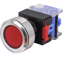 Выключатель кнопочный Электротехник ВК30-01/R/P, красный, 1НЗ, цилиндр, d30мм, IP65, ET859210