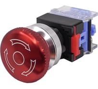 Выключатель кнопочный Электротехник ВК30-01TSC/R/P, красный, 1НЗ, гриб с фиксацией 40мм, d30мм, IP65, ET086978
