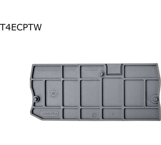 Крышка торцевая Провенто для 3-контактной push-in клеммы 4 мм2, серая T4ECPTW