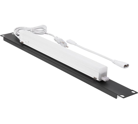 Панель осветительная светодиодная ONTEK LED, крепление 19 1U, 220V, кабель 1.5м, немецкий стандарт, черный RAL 9005 LED1U-9005