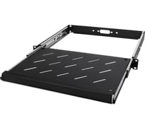 Полка клавиатурная выдвижная ONTEK крепление 19 1U, для шкафов глубиной 450мм и более, черный RAL 9005 SHCB1U450-9005