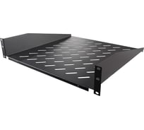 Полка переднего крепления ONTEK глубина 450мм, крепление 19 2U, черный RAL 9005 SHC2U450-9005