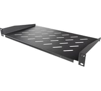 Полка переднего крепления ONTEK глубина 250мм, крепление 19 1U, черный RAL 9005 SHC1U250-9005