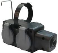 Розетка ООО ОПТИКОМ ЭЛЕКТРИК 4-х местная штепсельная переносная с заземляющим контактом брызгозащитная цвет серый  400220.40041.4