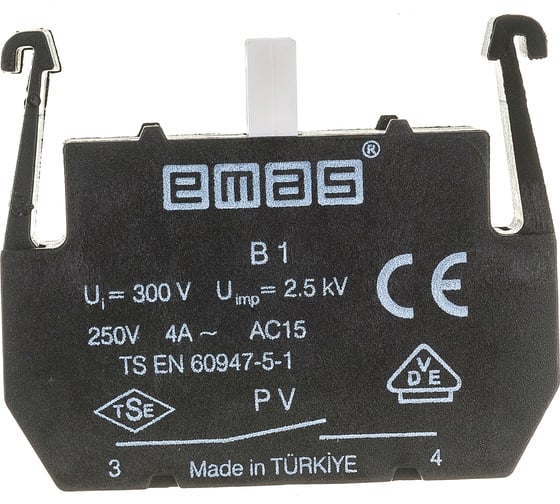 Блок-контакт Emas 1НО PVB1 1